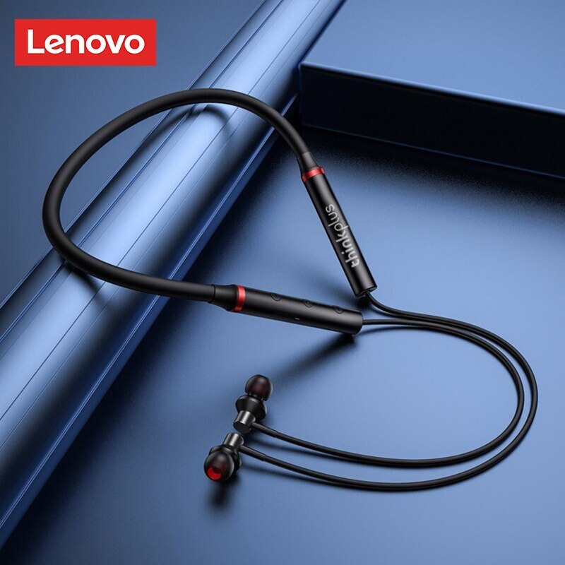 Original Lenovo HE05X Bluetooth Neckband Earphones Wireless Earbuds Magnetic Neckband Earbuds