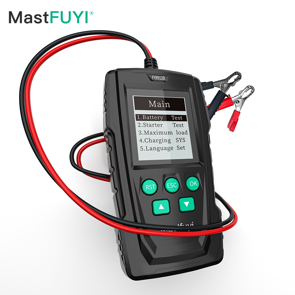 MASTFUYI 12V/24V Car Battery Tester Automotive Diagnostic Analyzer Tool Vehicle Battery Load Tester