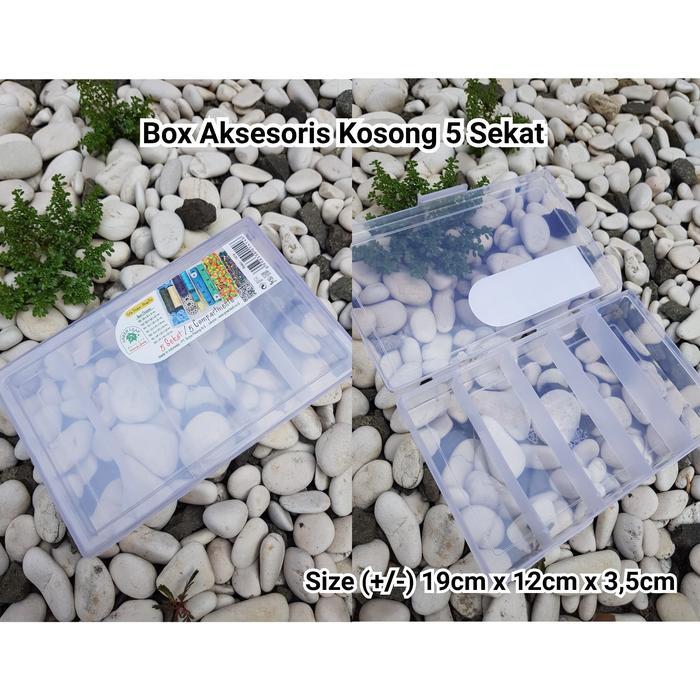 Box Aksesoris 5 Sekat Kotak Perkakas Plastik Storage Box Container