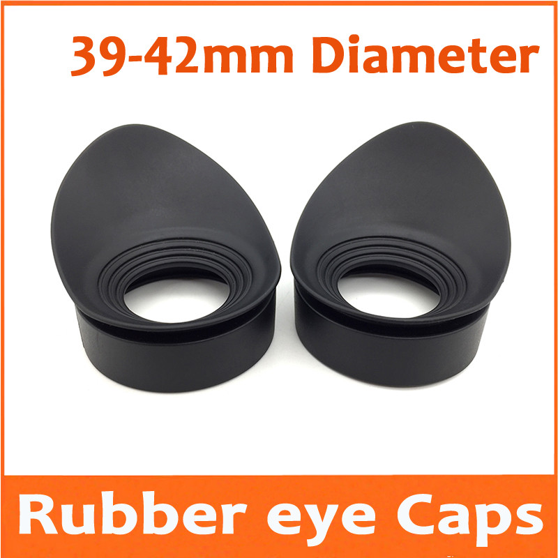 2pcs 40mm 39-42mm Rubber Eyepiece Eye Shield Eye Guards Eye Caps Telescope Binocular Biological Micr