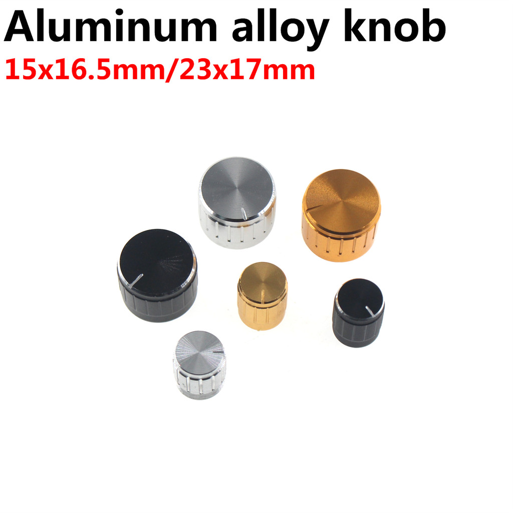10PCS 15x16.5MM 23x17aluminum knob encoder sound card potentiometer red blue white fine hole 6mm