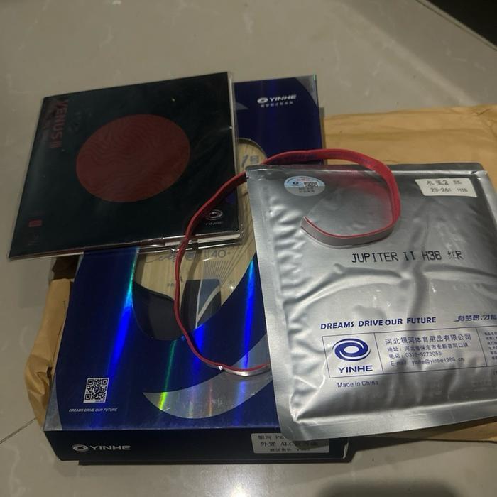 SET UP BAT YINHE 01 PRO KARET VENUS DAN JUPITER II FREE SIDETAPE YINHE ORIGINAL