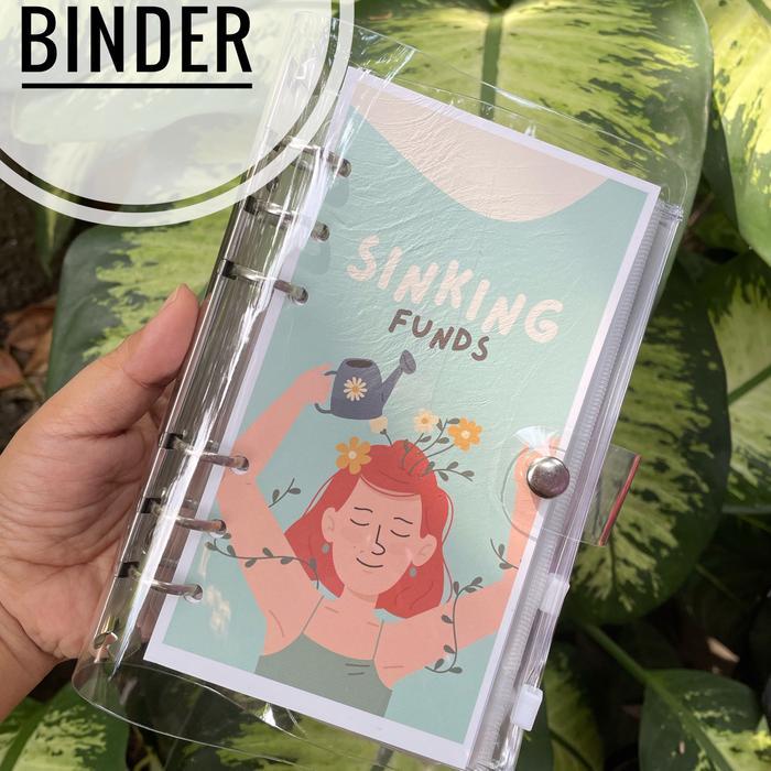 1 Paket Binder A6 Transparan Sinking Funds Financial Planner Saving