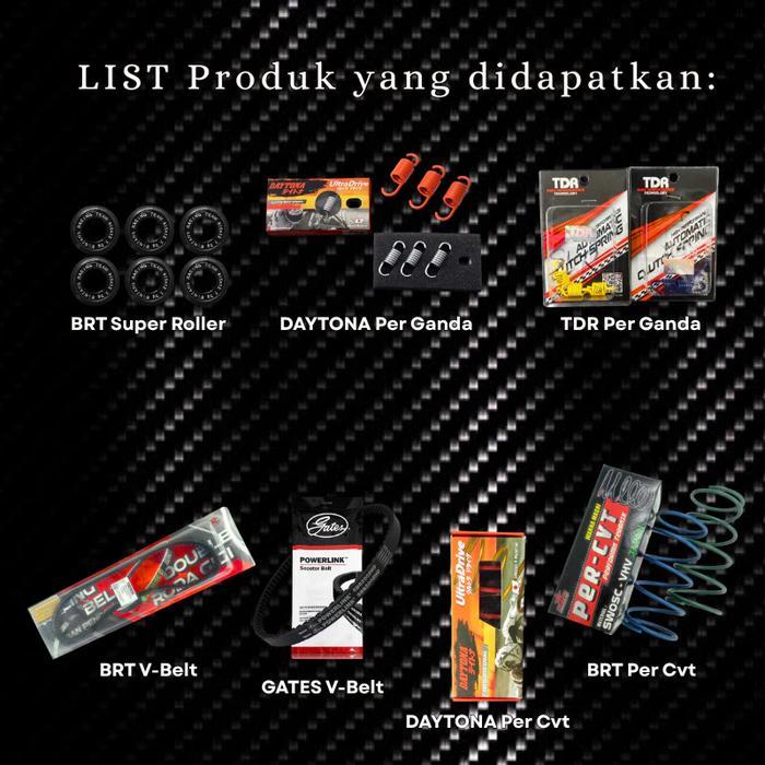 PAKET UPGRADE KIRIAN CVT BRT VARIO 110 125 150 BEAT FI SCOOPY 2021 BEAT KARBU BEAT DELUXE