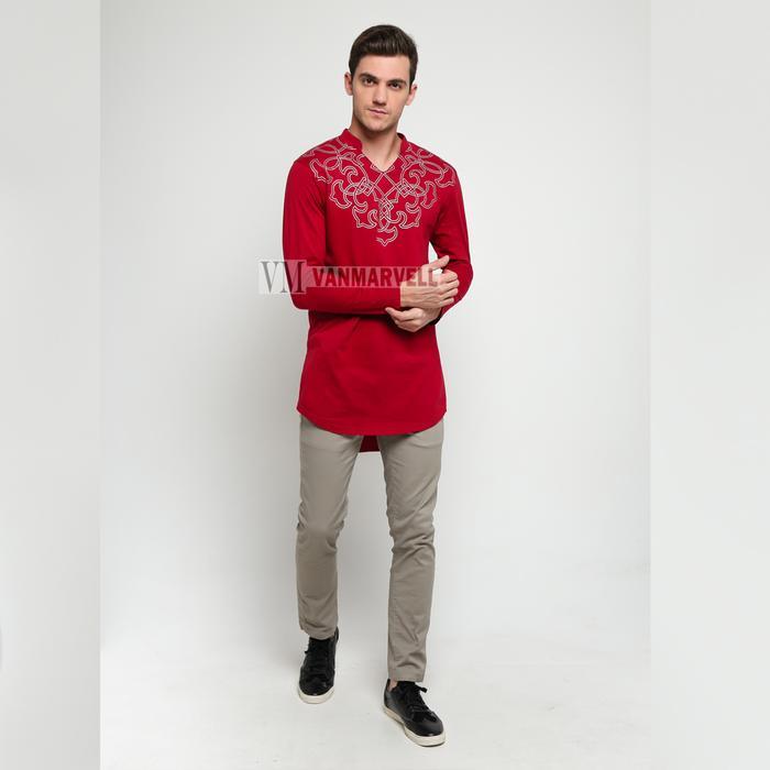 VM Gamis Merah Maroon Baju Koko Jumbo Merah Panjang Gamis Jumbo Gratis Ongkir