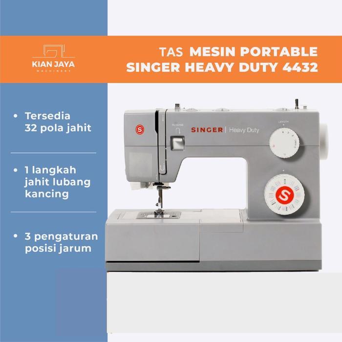 [ kianjaya ] Mesin Jahit Portable Singer 4432 Heavy Duty / mesin  jahit Singer