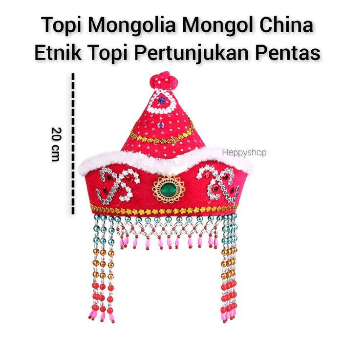 Topi Mongolia Mongol China Etnik Topi Pertunjukan Pentas