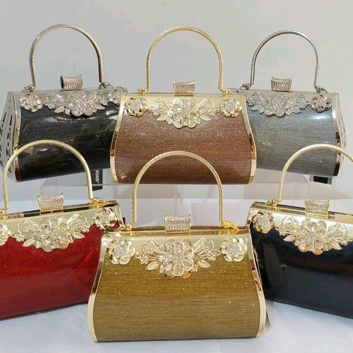 NEW Tas Pesta Wanita Diamond Clutch Kondangan Cantik Ukuran Besar 2900/2931/2917 Mewah