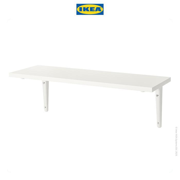 Ikea Sibbhult/Burhult Rak Dinding Putih Minimalis 59X20 Cm