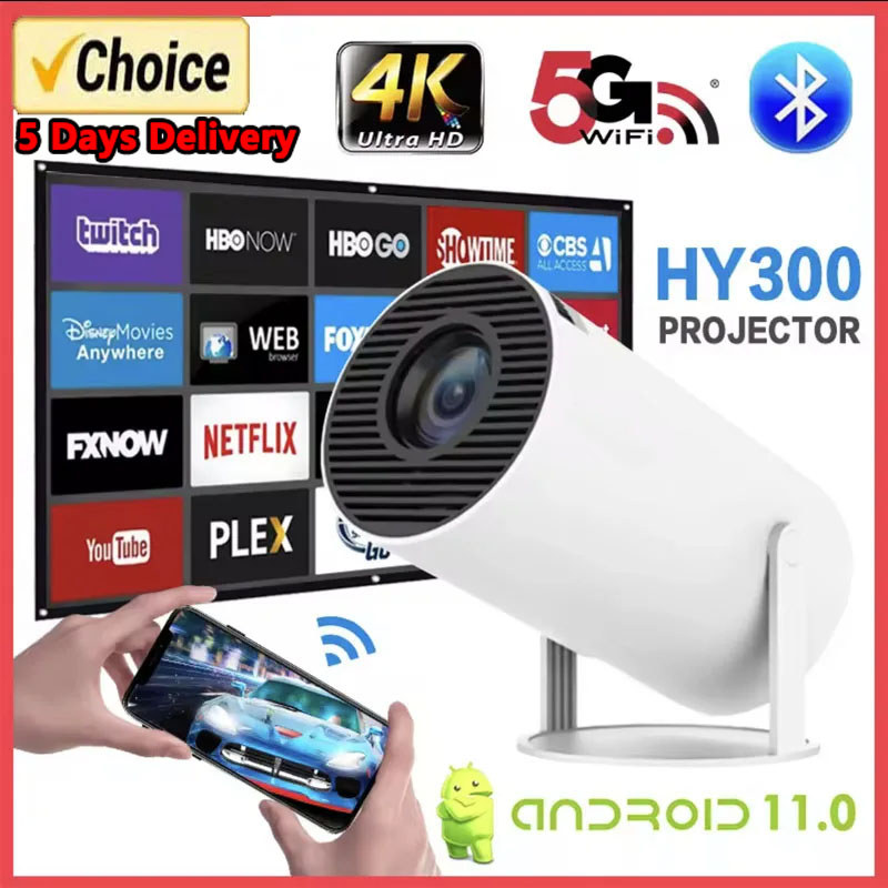 Mini HY300 Projector Newest Portable Pocket Smart Android Wireless Home Theater Projector HY300