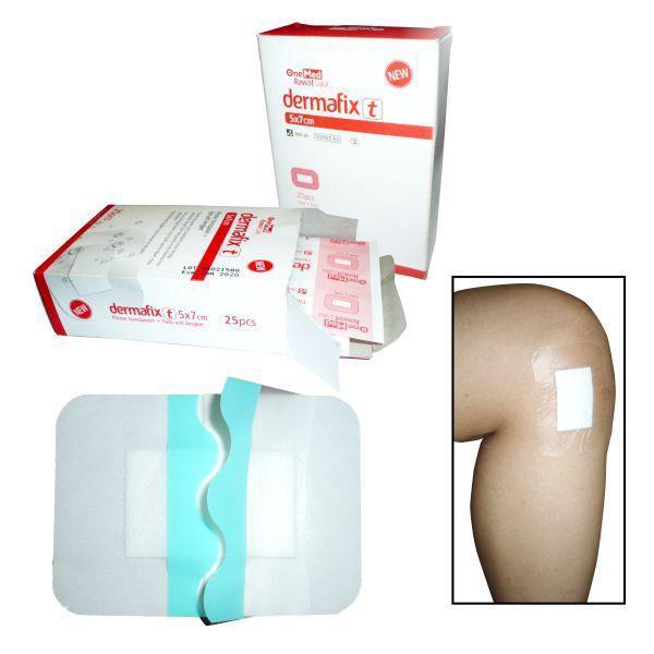 TERMURAH PLESTER LUKA TRANSPARAN ANTI AIR T DERMAFIX ONEMED PLESTERIN BESAR DERMAFIK NONWOVEN 1 BOX