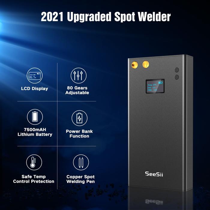 Populer Seesii 80Gear Spot Welder Machine With Lcd Screen Nickel Welding Handheld Machine Digital
