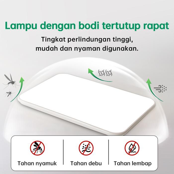LAMPU PLAFON MINIMALIS BULAT MODERN RUANG TAMU KAMAR 3WARNA LED LAMPU PLAFON REMOTE
