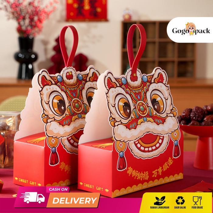 Kotak Hampers Imlek New Year Chinese/Kotak Toples Kue Kering Imlek / Box Hampers Imlek Barongsai