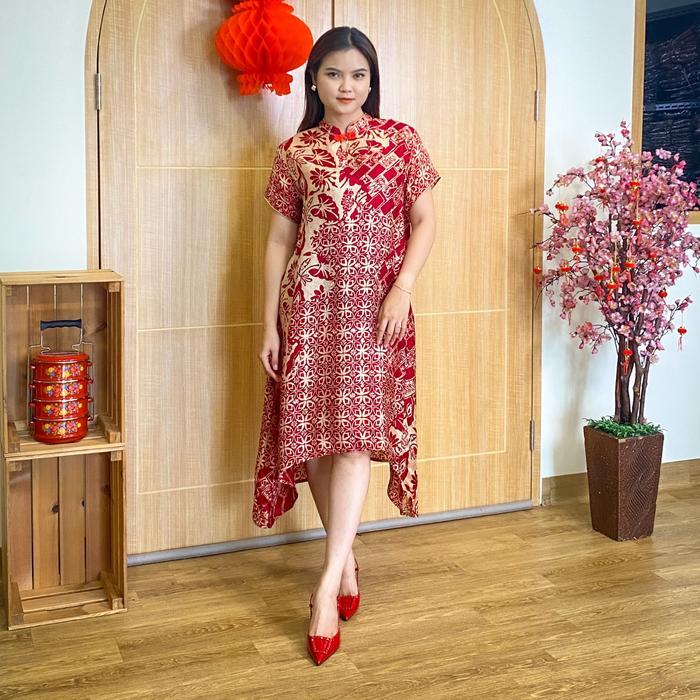 LAUSBOUTIQUE-DRESS QIPAO LIU-SERI PULAU-DRESS QIPAO BATIK