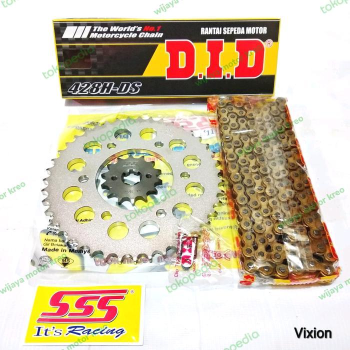 Gear Set Sss Vixion Old / New Vixion + Rantai Did Hd Gold