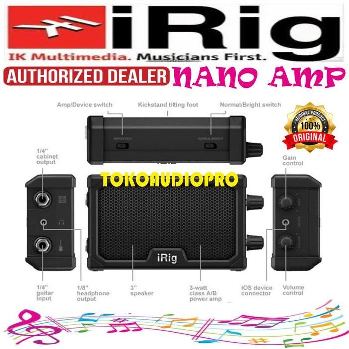 K Multimedia Irig Nano Amp Mobile Micro Guitar Amp And Ios Interface Amplifier Co