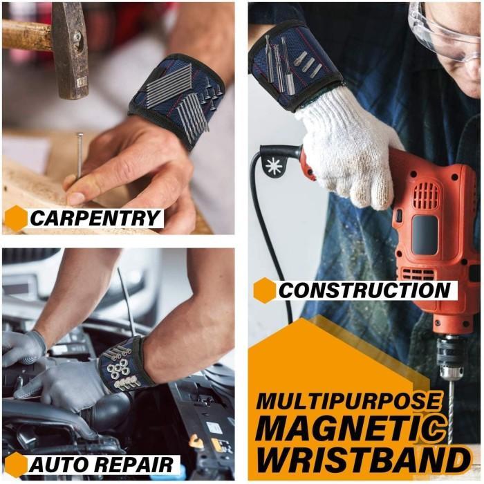 "New" Gelang sabuk Magnet tukang kontraktor kontruksi Magnetic Wristband