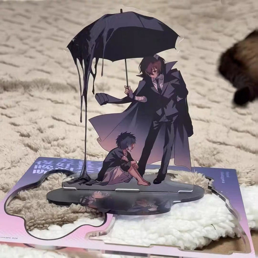 Dazai Osamu Acrylic Stand Hold An Umbrella Figure Display Anime Goods Collection Desk Decoration
