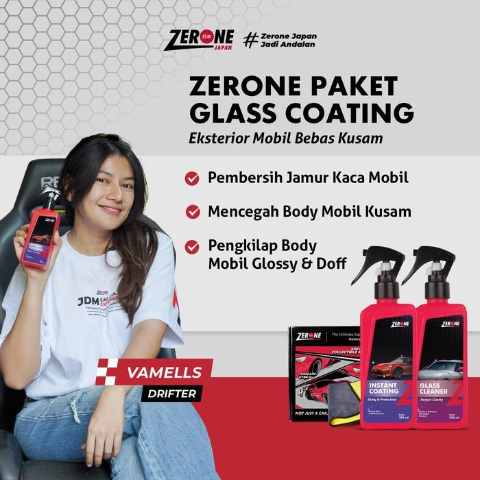 Zerone Japan Paket Glass Coating Pengkilap Body Kendaraan Pembersih Jamur Kaca Ampuh Zerone Instant