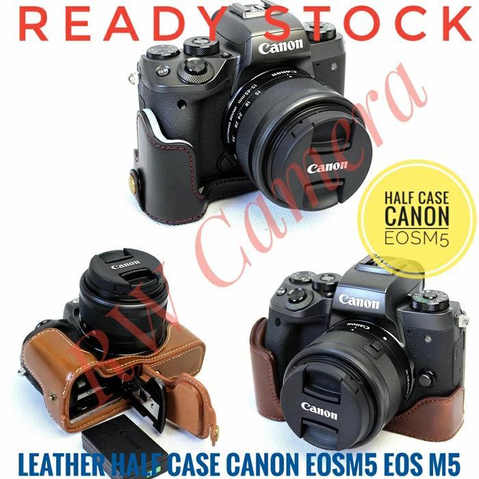 Half Case Canon EOSM5 EOS M5 EOSM Sarung Kulit Leather M5 Mirrorless