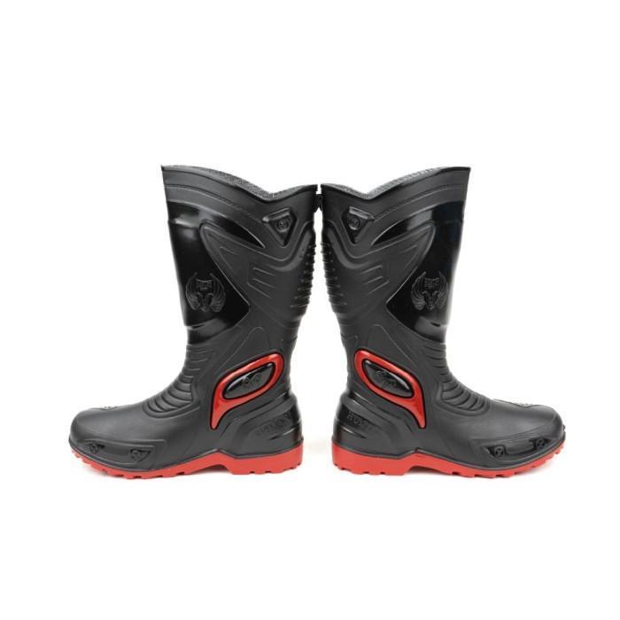 Sepatu Boots Tinggi Hunter Gp 1 Black/Red Shoes Karet Pria Hitam Kerja Populer
