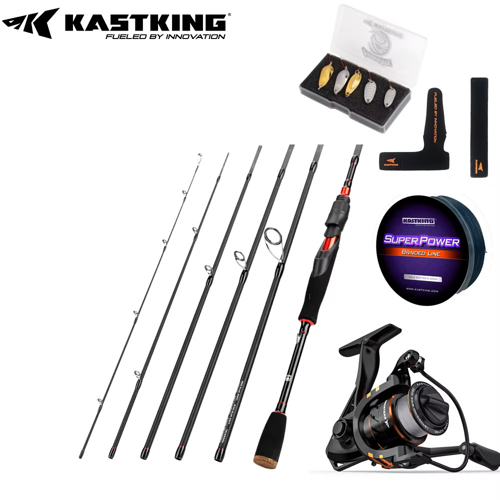 KastKing Spinning Reel and Rod Combo Set Brutus Portable Fishing Rod and Royale Legend III Spinning