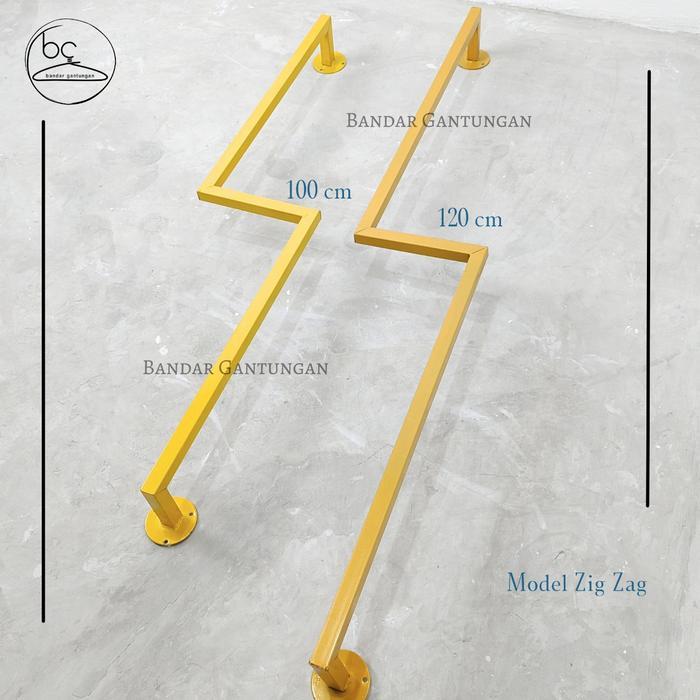 Gawang Tembok Gawang Dinding Gawang Baju Besi Gawang Baju Gantung Warna Gold Zigzag - BH