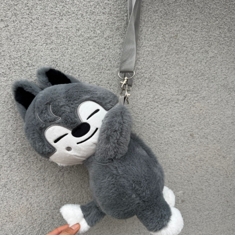KPOP SKZOO Stray Kids Felix Hyunjin han Plush Doll Boys and Girls Mini Backpack Crossbody Bag