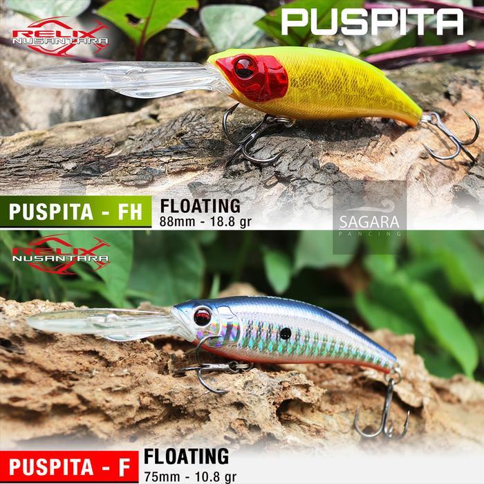 Umpan Pancing Minnow Puspita Minnow Relix Nusantara Lure Relix Floating (Ngambang) 10.8gr dan 18.8gr