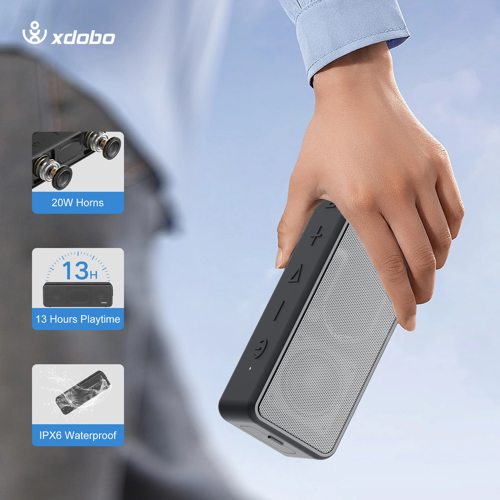 XDOBO Outdoor Bluetooth Speaker 20W Wireless Subwoofer Travel Super Bass For Hiking / Riding /