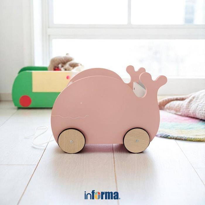 ASLI Informa Moana Tempat Mainan Anak - Pink Kontainer Organizer Box Keranjang Kamar Balita READY