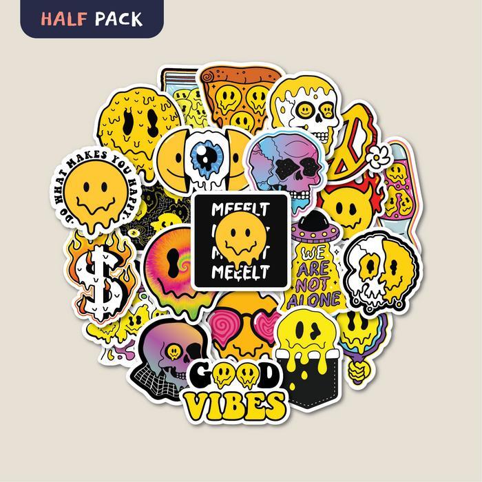 Sticker Pack Drippy Emoji Stiker Tumbler Laptop Sticker Koper Helm Paper