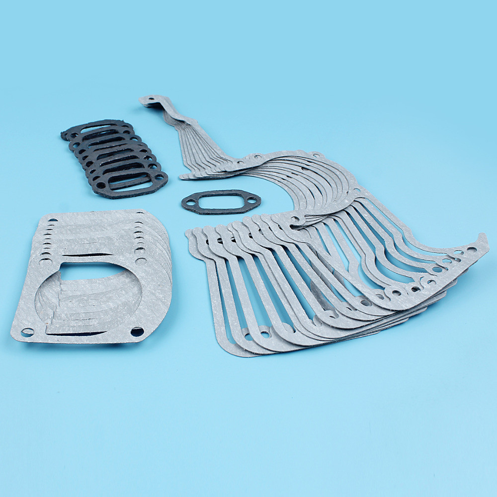 10 pcs/lot Crankcase Cylinder Muffler Gasket Kit For Husqvarna 61 66 266 268 272 272XP 268K Chainsaw