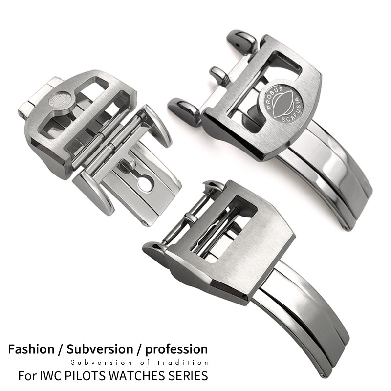 18mm Quality Stainless Steel Deployment Buckle Folding Clasp for IWC Mark XVIII LE PETIT PRINCE Big