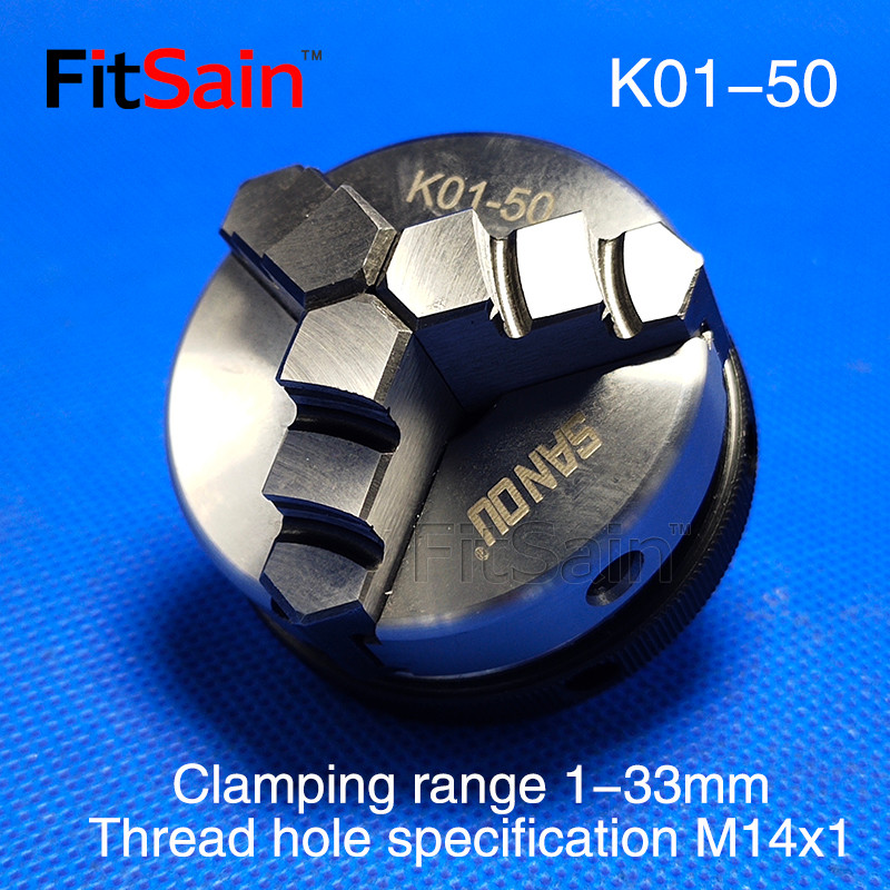 FitSain-K01-50 Three jaw chuck CNC mini SELF-CENTERING maiually operated chuck Bench Lathe