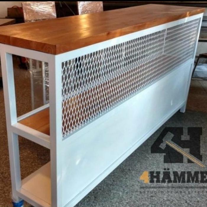 Set Meja Bar Cafe / Meja Makan Minimalis / Meja Makan Industrial Besi Furniture