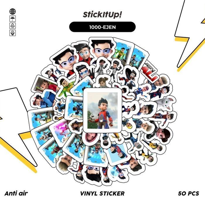 COD 100 PCS Stiker Ejen Ali Series / Vinyl Waterproof Anti Air / Sticker Aesthetic Helm Buku Journal