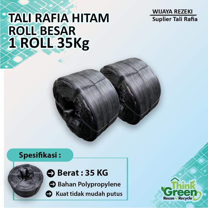 New Tali Rafia Plastik Hitam Roll Besar Harga Pabrik