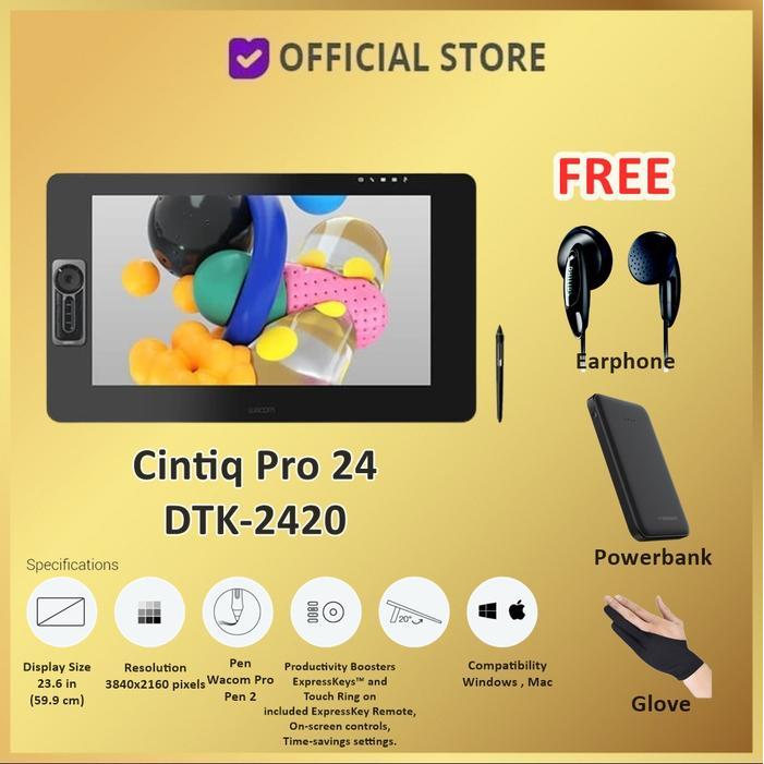 Wacom Cintiq Pro 24 Dtk 2420 Drawing Pen Display Monitor Dtk2420
