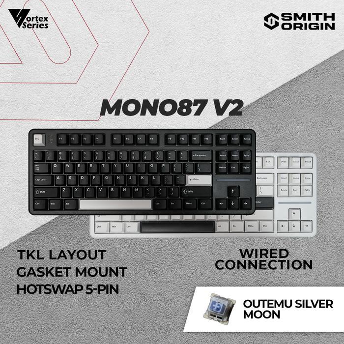 VortexSeries MONO 87 V2 MONO SERIES V2 Wired Gasket Mount Hotswappable Universal 3 - 5 Pin