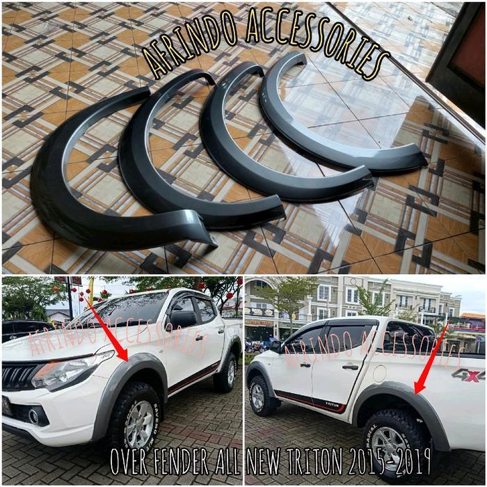 Over Fender Strada All New Triton Model Ori 1Set Aksesoris Mobil