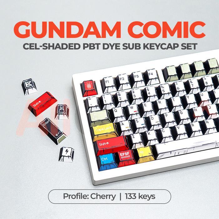 GUNDAM COMIC CEL-SHADED PBT Dye-Sub Keycaps Set