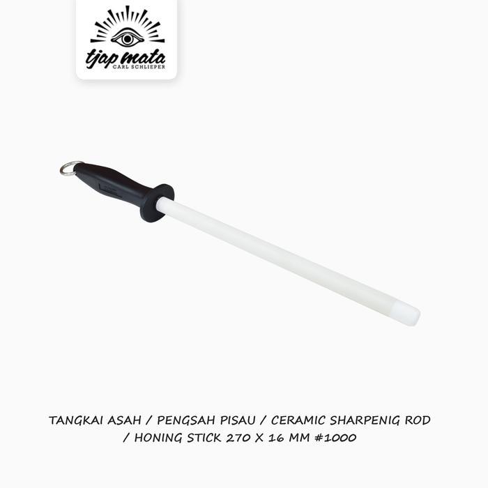 TJAP MATA / CAP MATA Tangkai Asah / Pengasah Pisau, Ceramic Sharpening Rod / Honing Stick, Double