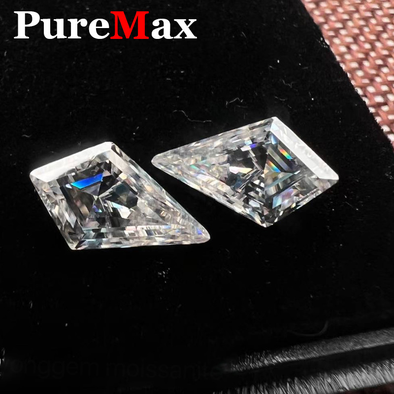 Top Quality Kite Cut White Moissanite Loose Stone Super White Certified GRA Moissanite Diamonds