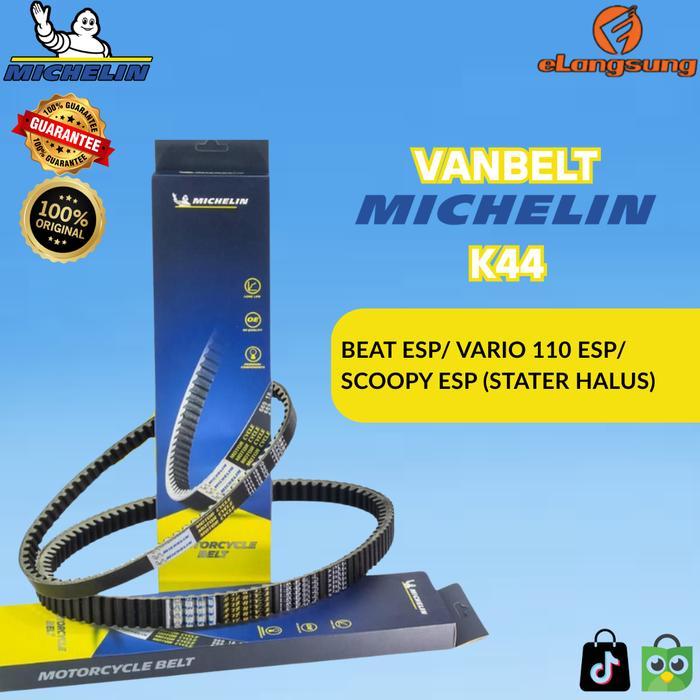 MICHELIN VANBELT K44 STATER HALUS BEAT FI VARIO 110 ESP SCOOPY FI ESP - GARANSI 180 HARI