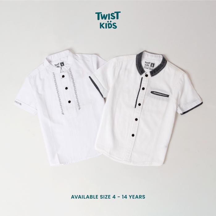 Twist Kids - Last Call Kemeja Koko Lengan Pendek Anak Laki-Laki Model Random Tbk
