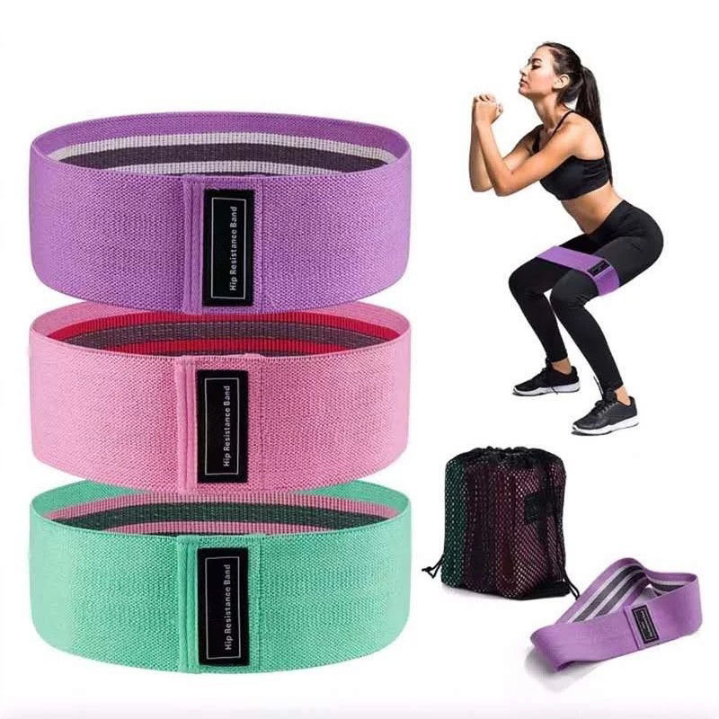 Elastic squat resistance bands, hip resistance bands, glute toning fitness resistance bands, yoga