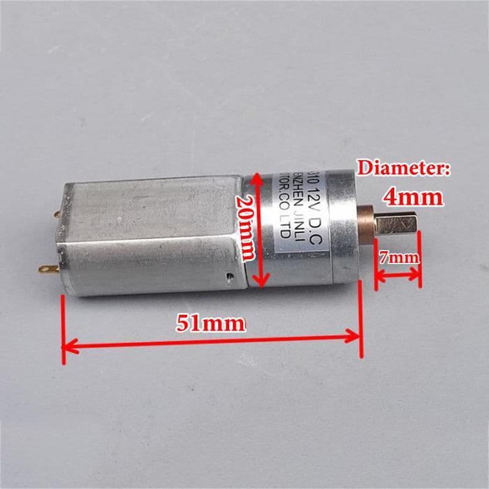 JF-310 DC 6V 60RPM 12V 120RPM MOTOR GEARBOX FULL METAL HIGH TORQUE