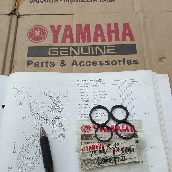 Stok Baru Seal Piston Kaliper Depan RX King New Scorpio Original YGP NOS
